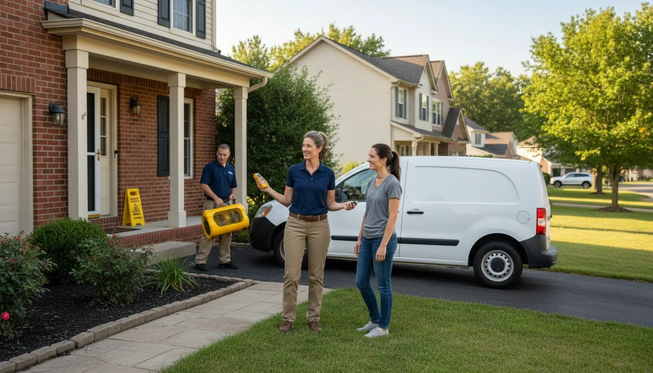Residential water damage restoration in Boyce, LA